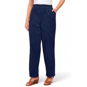 Haband Elastic Waist Pull On Corduroy Womens Medium M Cotton Blend Office Pants